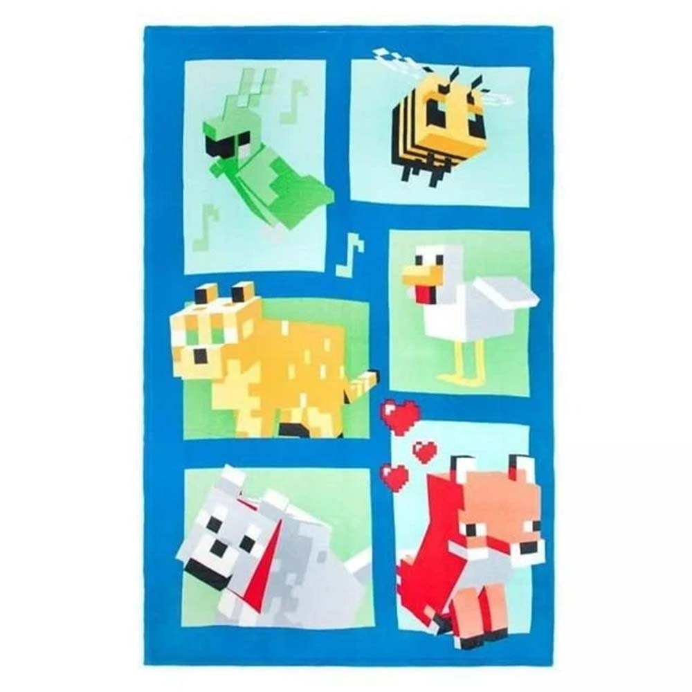 Minecraft Beautiful Day Fleece Super Soft Blanket(62" x 90") for kids