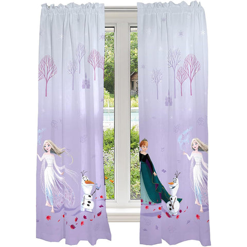 Frozen 2 Element Dance Window Curtain Panels for Kids Room - 41" (W) x 63" (L) - 2 Panels