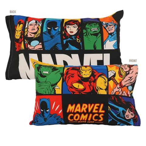 Marvel Comics Bedding Sheet Set 4 pcs Twin Bed in Bag Set for Kids - Reversible Comforter, Flat Sheet, Fitted Sheet & Pillowcase