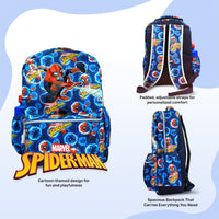 Spiderman Backpack 16 inch Kids Backpack with Lunch Box-6 Piece Set for Kids