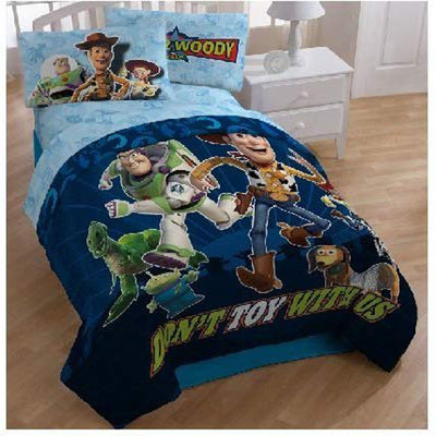 Toy Story Disney's Don't Toy with Us 4pc Kids Twin Bed Set and Bonus Bag