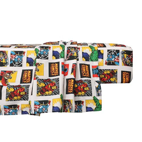 Marvel Comics Bedding Sheet Set 4 pcs Twin Bed in Bag Set for Kids - Reversible Comforter, Flat Sheet, Fitted Sheet & Pillowcase