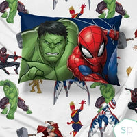 Avengers 4-Pcs Twin Bed in Bag Sheet Set for Kids - Comforter, Flat Sheet, Fitted Sheet, and Pillowcase