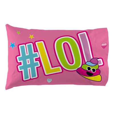 Emoji Pillowcase Rainbow Poop City Reversible Pillowcase for Kids - 20 X 30 Inch (1 Piece Pillow Case Only)