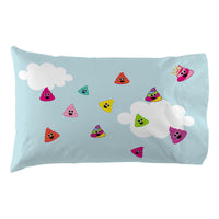 Emoji Pillowcase Rainbow Poop City Reversible Pillowcase for Kids - 20 X 30 Inch (1 Piece Pillow Case Only)