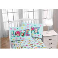 NEW Kids Bedding Set 3pc Twin Sheet Set - Flat Sheet, Fitted Sheet & Pillowcase