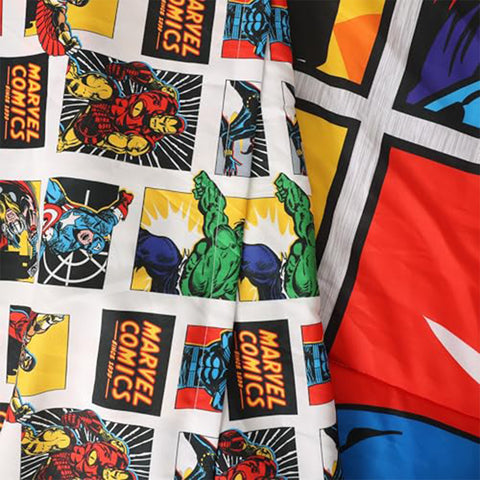 Marvel Comics Bedding Sheet Set 4 pcs Twin Bed in Bag Set for Kids - Reversible Comforter, Flat Sheet, Fitted Sheet & Pillowcase
