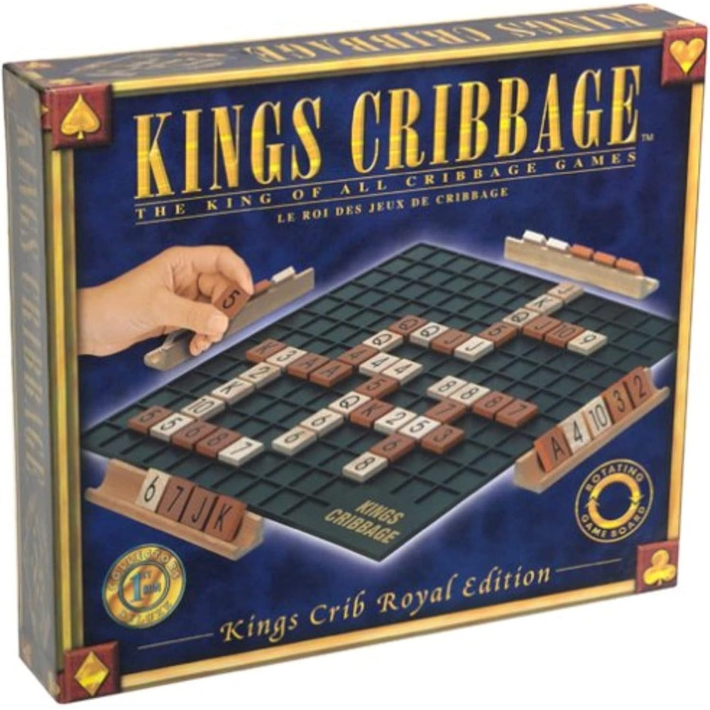 The King of All Cribbage Wooden Strategy Board Game for Kids - Classic Multiplayer Word & Number Game