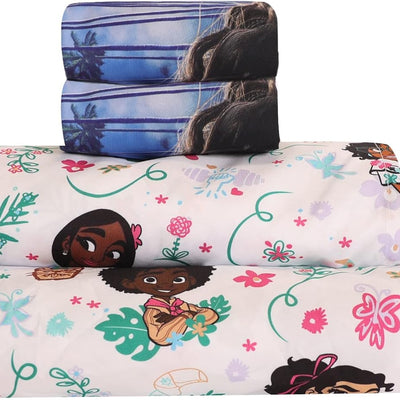 Disney Encanto 4 Piece Full Bedding Sheet Set for Kids - Flat Sheet, Fitted Sheet and 2 Pillowcases