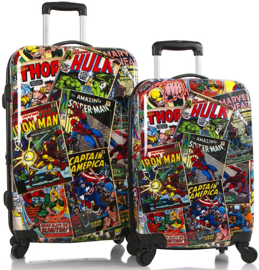 Marvel Comics Young Adult Luggage Set Spinner Carry-on Suitcase 2 Pcs Set - 26 Inch, 21 Inch