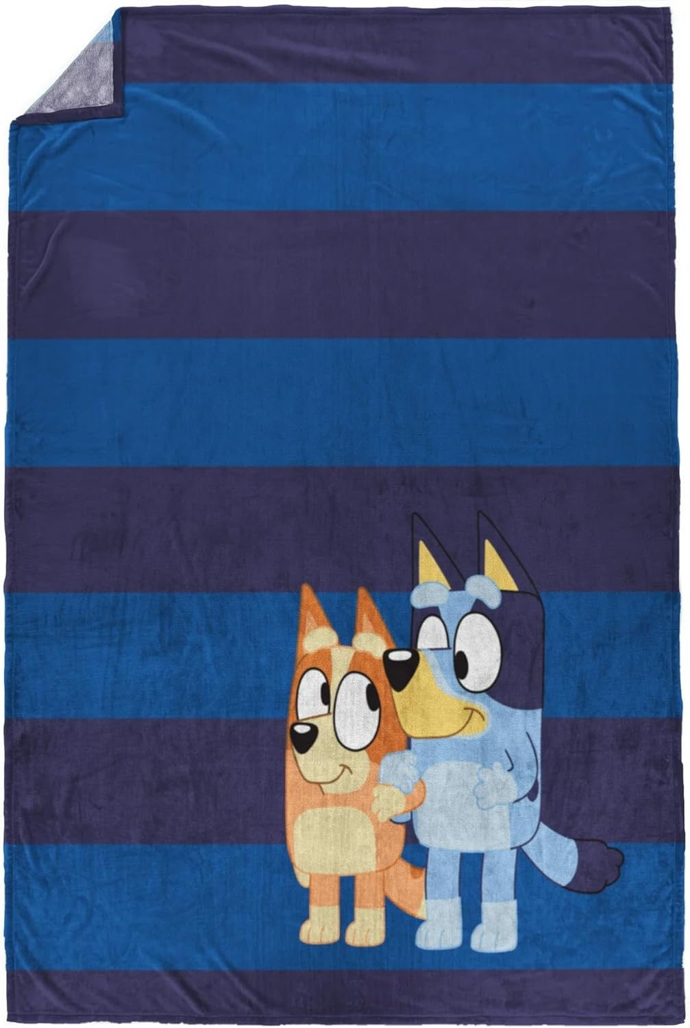 Jay Franco Bluey Super Soft Plush Blanket Blue Character 60 x 90 Inches Kids Throw Blanket for Bed