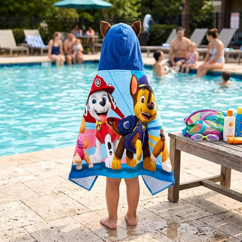Paw Patrol "Rescue Repeats" Hooded Towel Wrap for Kids