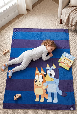 Jay Franco Bluey Super Soft Plush Blanket Blue Character 60 x 90 Inches Kids Throw Blanket for Bed