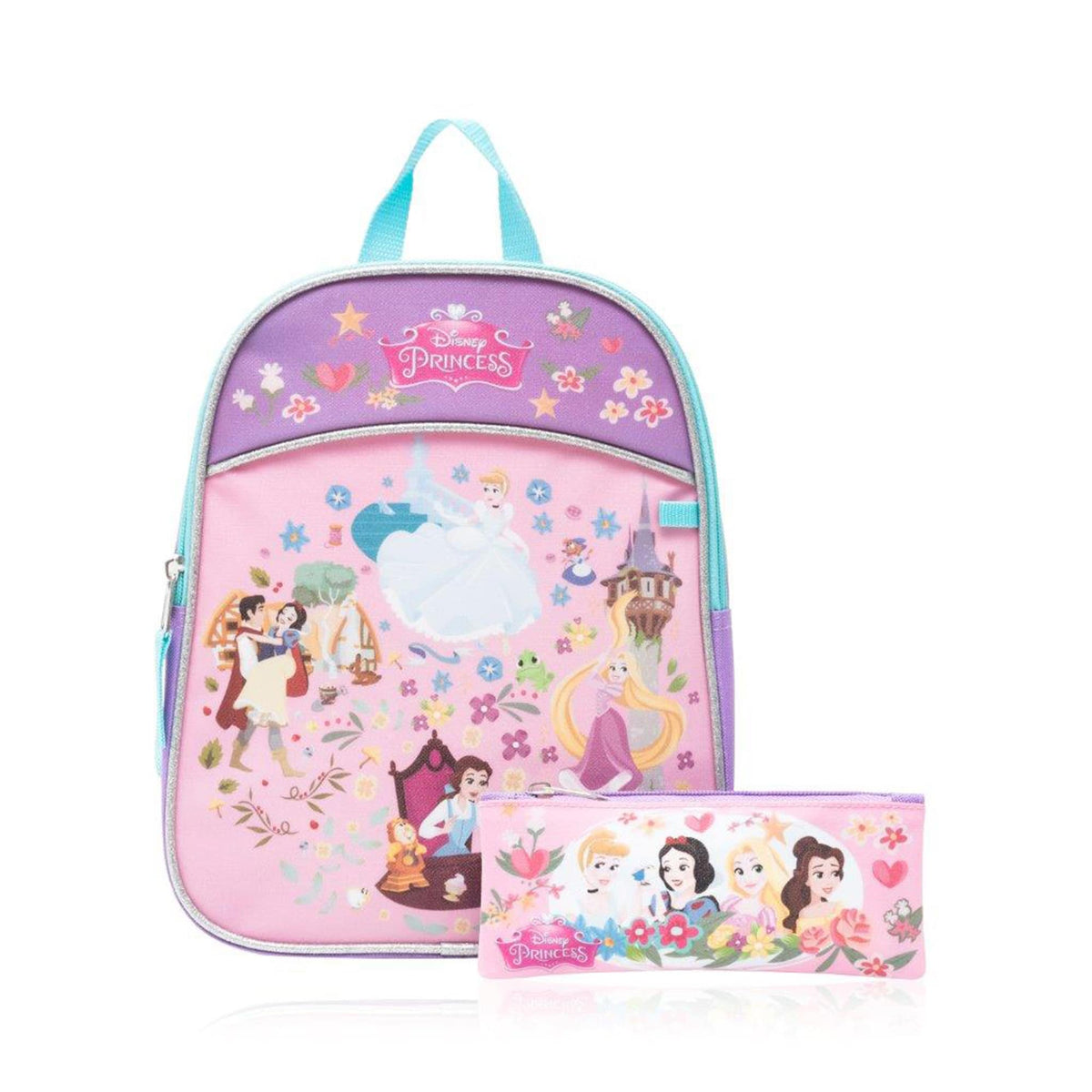 Princess Kids Backpack 11 Inch School Bag with Pencil Case for Kids - [Pink]