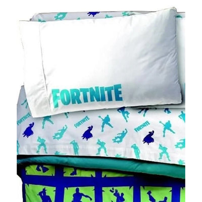 Fortnite Standard Pillowcase White Blue Kids Polyester Pillow case 20x30
