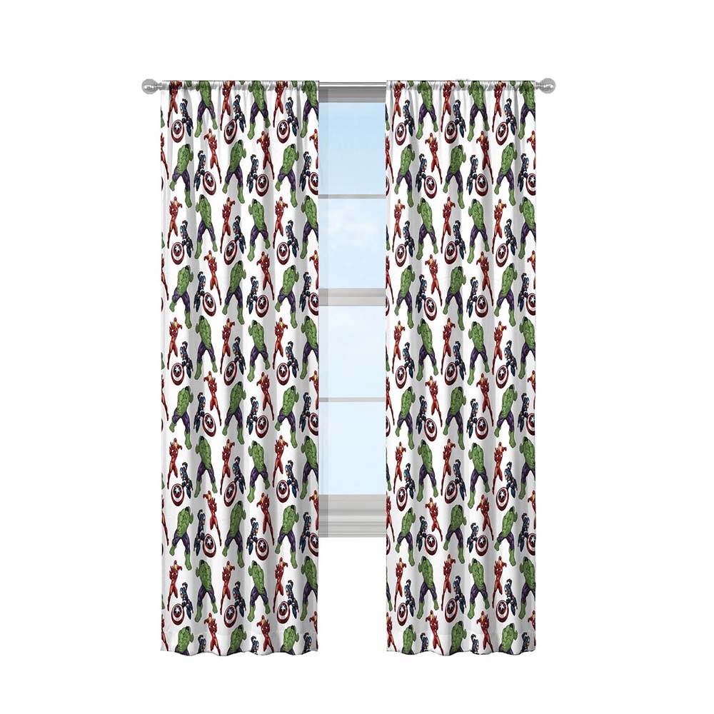 Avengers Room Window Panels (42" x 63") for Kids, Set of 2