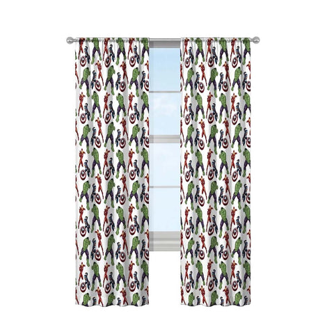 Avengers Room Window Panels (42" x 63") for Kids, Set of 2