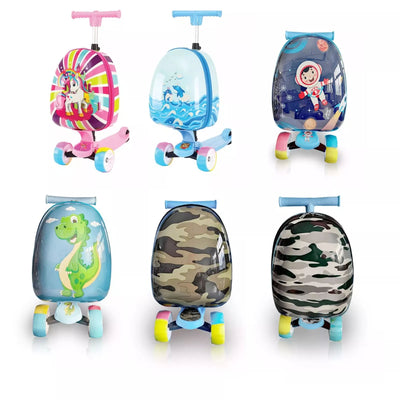 Tucci Kids Scooter Luggage - Ride- on Hardside suitcase