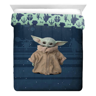 Star Wars The Mandalorian 'The Child' Soft Polyester Twin/Full Reversible Comforter for Kids