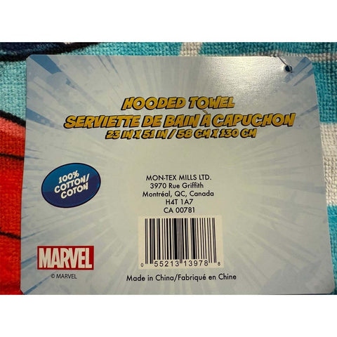 Marvel Super Hero Adventures (23 x 51)in Multicolor Hooded Towel for Kids – 100% Cotton
