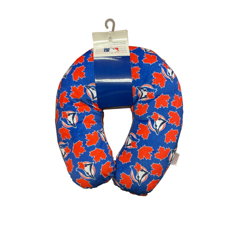 MLB Travel Pillow - Toronto Blue Jays Multicolored Polyester Round Soft Neck Pillow