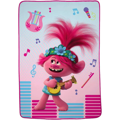Trolls World Tour Multicolored All Overprinted Blanket For Kids 62