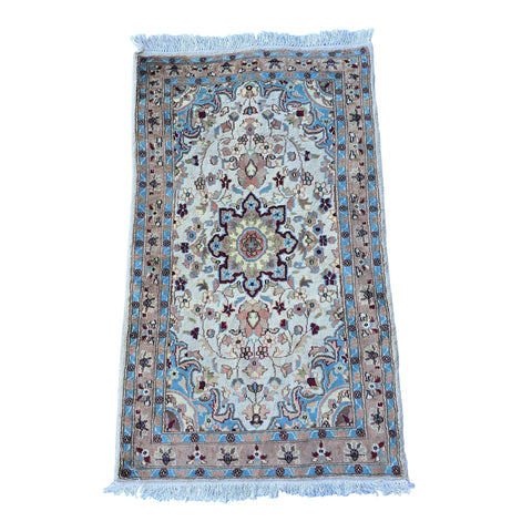 Al Ahmedani Linen Floral Rectangle Area Rug Wonderful Design Wool Silk Hand Knotted Home Decor Indoor Carpet (5 x 3)'