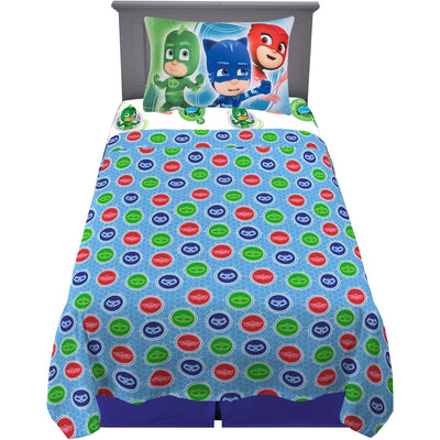 PJ Masks Kids Bedding Super Soft Microfiber Twin Size 3 Piece Sheet Set