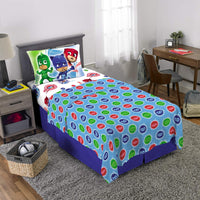 PJ Masks Kids Bedding Super Soft Microfiber Twin Size 3 Piece Sheet Set