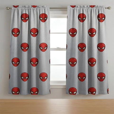 Spiderman Window Curtain Panels for Kids Room - 2 Panels - 41" (W) x 63" (L)