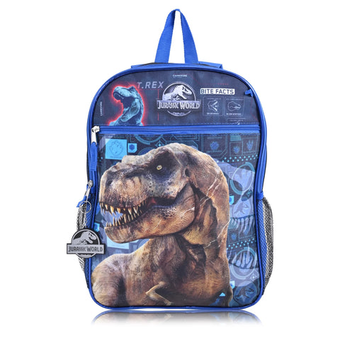 Universal Studio Jurassic World Child 5-Piece Set BackPack-Blue school Backpack
