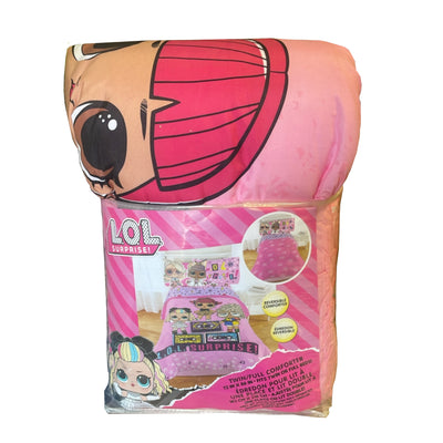 L.O.L. Surprise Multicolor (72x86) inch Twin/Full Reversible Comforter for Kids