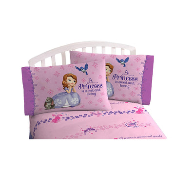 Princess Sofia Bedding Sheet Full Sheet Set for Kids - 4 Piece