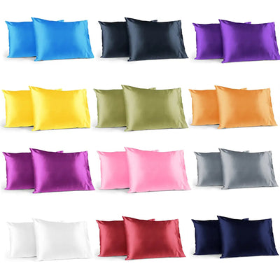 Al Ahmedani Linen Pillowcase for Hair and Skin-2 Pcs Satin Pillowcase Set