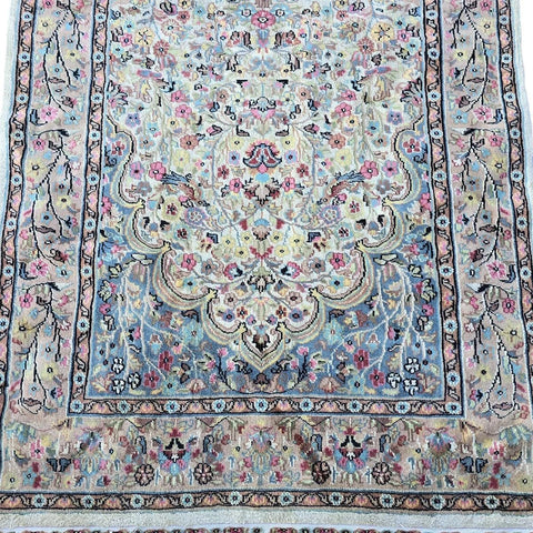 Al Ahmedani Linen Tree of life Jungle Birds Rectangle Area Rug Wonderful Design Wool Silk Hand Knotted Home Decor Indoor Carpet (6 x 4)'