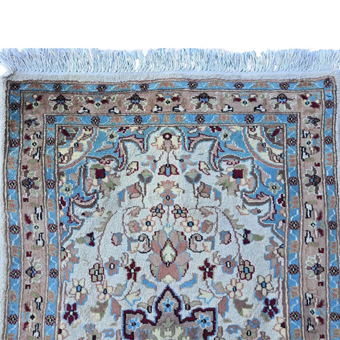 Al Ahmedani Linen Floral Rectangle Area Rug Wonderful Design Wool Silk Hand Knotted Home Decor Indoor Carpet (5 x 3)'