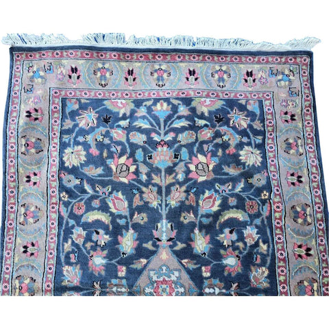 Al Ahmedani Linen Grey Floral Medallion Rectangle Area Rug Wonderful Design Wool Silk Hand Knotted Home Decor Indoor Carpet  (6.3 x 4)'