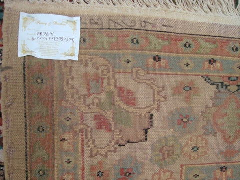 Bakhtiari Floral Blocks Rectangle Area Rug Hand Knotted Wool Silk Carpet (12.5 x 9.1)'