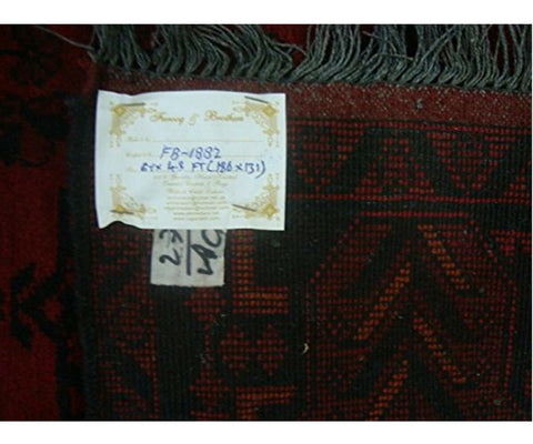 Exclusive Afghan Khal Muhamadi Designed Rectangle Area Rug Hand Knotted Wool Carpet (6.1 x 4.3)'