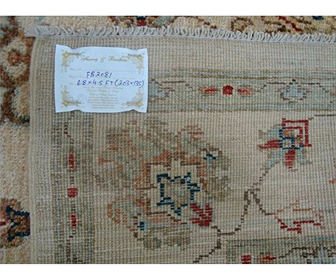 Chobi Zeiglar Mahal Rectangle Rug Ghazni Wool Hand Knotted Carpet (6.8 x 4.5)'