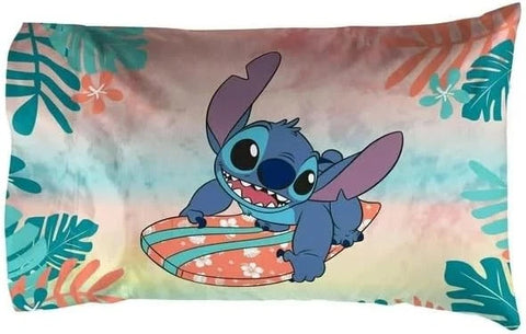 Lilo & Stitch Pillowcase 2 Piece Set Island Design Microfiber Standard Size Pillow Covers for Kids Bedroom & Nursery