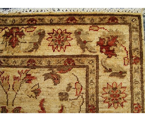 AHMEDANI Wonderful Chobi Zeiglar Mahal Rectangle Rug Wool Hand Knotted Carpet (4.11 X 3.2)'