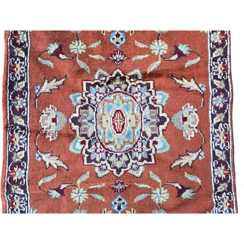Al Ahmedani Linen Floral Medallion Rectangle Area Rug Hand Knotted Wonderful Design Home Decor Wool Silk Indoor Carpet (3.3 x 2.0)'