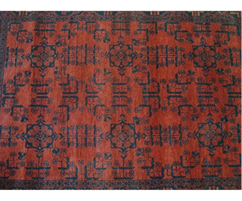 Exclusive Afghan Khal Muhamadi Designed Rectangle Area Rug Hand Knotted Wool Carpet (6.1 x 4.3)'