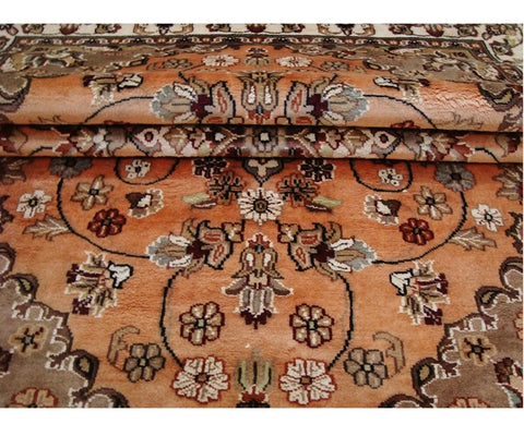 Awesome Floral Medallion Hand Knotted Oriental Area Rug Wool Silk Carpet (6 x 4)' by AHMEDAN