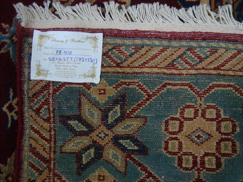AHMEDANI Exclusive Floral Designed Rectangle Area Rug Hand Knotted Wool Silk Carpet (6 x 4)'