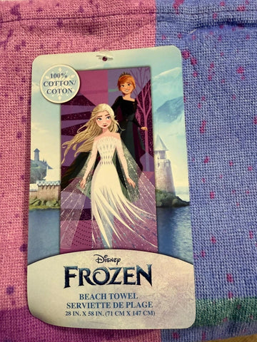 Frozen 2 Anna Elsa Cotton Beach Towel for Kids - 28"x58"