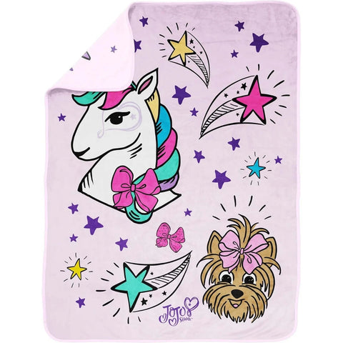 Jay Franco JoJo Siwa Reach for the Stars Throw Blanket 60x46 Microfiber Kids