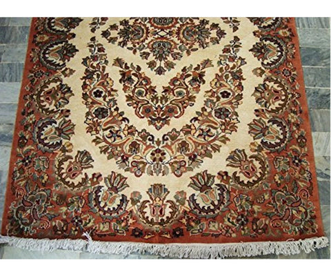 AHMEDANI Shab-E-Chiragan Exclusive Designed Area Rug Hand Knotted Wool Silk Carpet (6 X 4)'