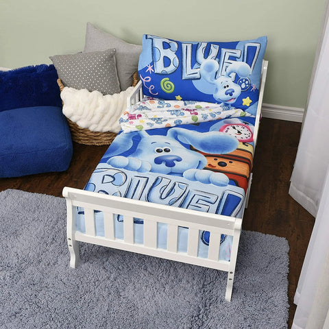 Blue's Clues Toddler Bedding Set 3 Piece Sheet Set for Kids With Reversible Comforter